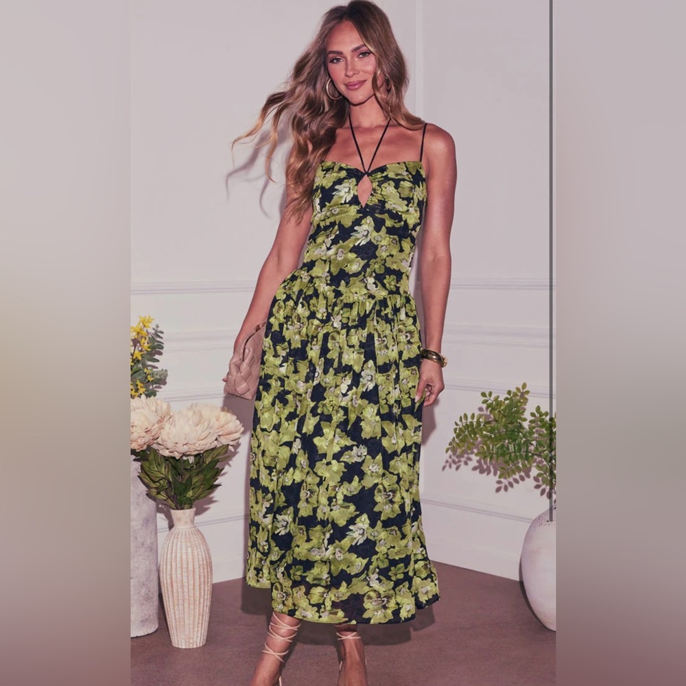 Vici Yellow Sundress Spaghetti Strap Sleeveless Resort Wear